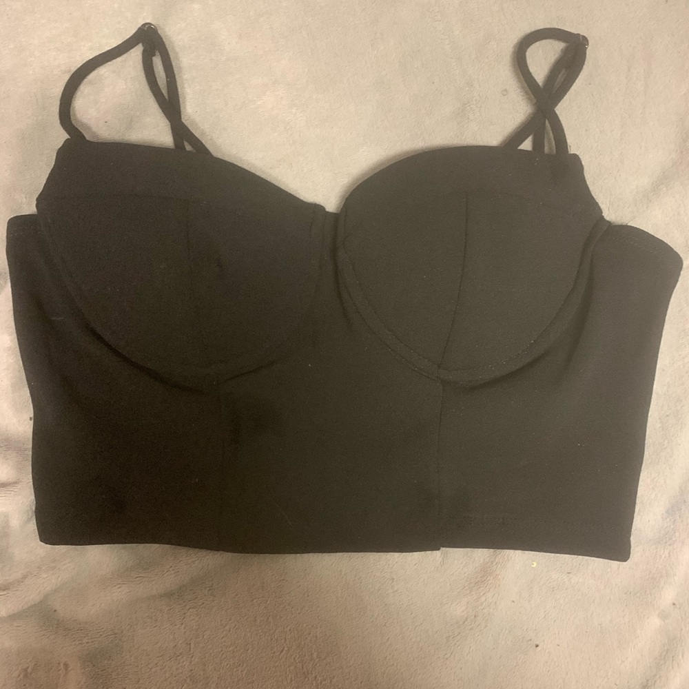 Black Cropped Shirt